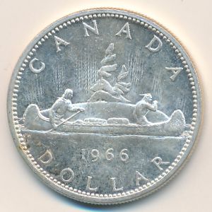 Канада, 1 доллар (1966 г.)