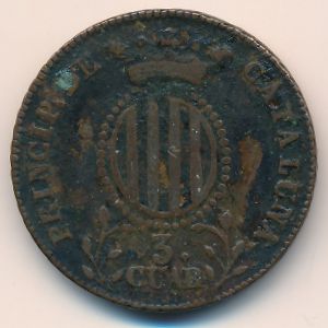 Каталония, 3 кварто (1838 г.)