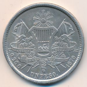 Гватемала, 1 песо (1870 г.)