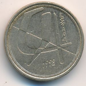 Spain, 5 pesetas, 1998