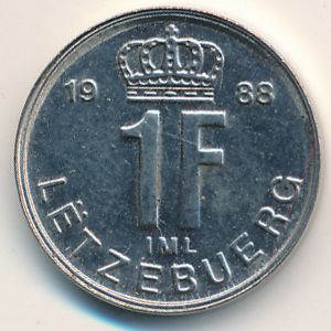 Люксембург, 1 франк (1989 г.)