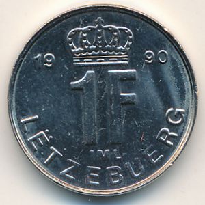 Luxemburg, 1 franc, 1990