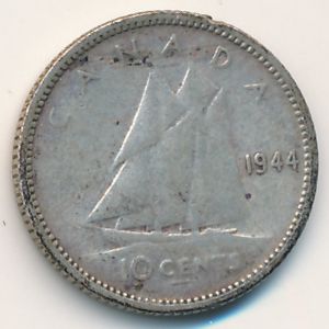 Канада, 10 центов (1944 г.)
