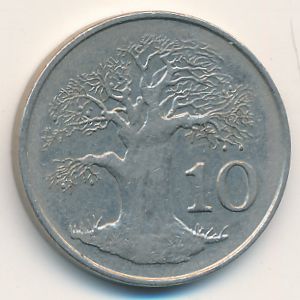 Зимбабве, 10 центов (1980 г.)