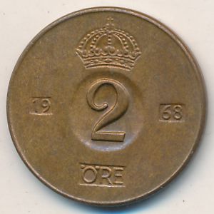Швеция, 2 эре (1968 г.)