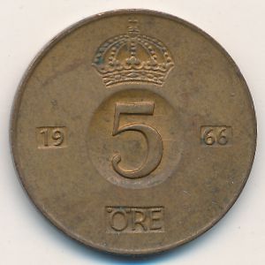 Швеция, 5 эре (1966 г.)