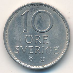 Sweden, 10 ore, 1969