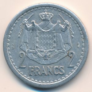 Монако, 2 франка (1943 г.)