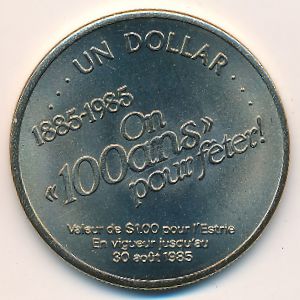 Canada., 1 dollar, 1985