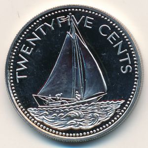 Багамские острова, 25 центов (1976 г.)