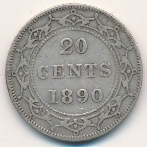 Ньюфаундленд, 20 центов (1890 г.)