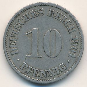 Германия, 10 пфеннигов (1901 г.)