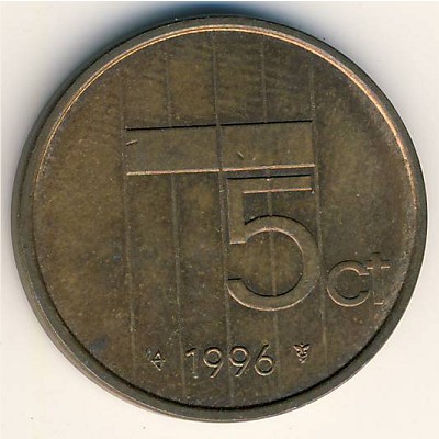 Нидерланды, 5 центов (1982–2001 г.)
