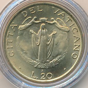 Vatican City, 20 lire, 1987