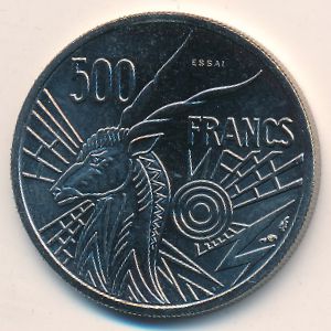 Центральная Африка, 500 франков (1976 г.)