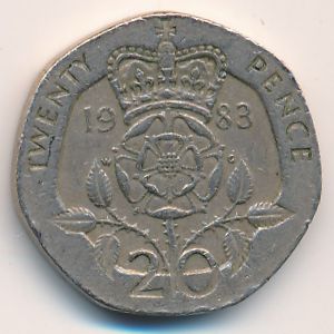 Великобритания, 20 пенсов (1983 г.)
