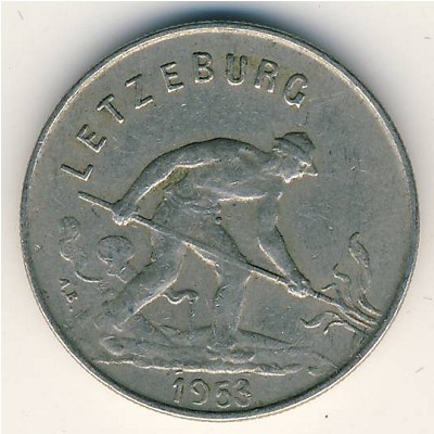 Luxemburg, 1 franc, 1952–1964