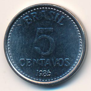 Бразилия, 5 сентаво (1986 г.)