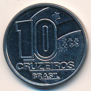 Brazil, 10 cruzeiros, 1991