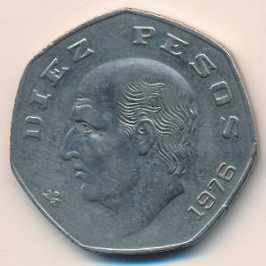 Мексика, 10 песо (1976 г.)