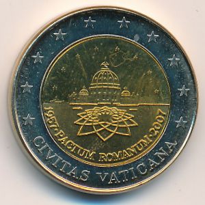 Ватикан, 2 евро (2007 г.)