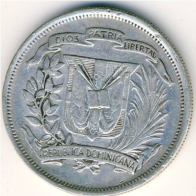 Dominican Republic, 1/2 peso, 1937–1961