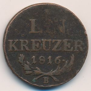 Austria, 1 kreuzer, 1816