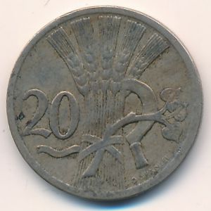 Чехословакия, 20 гелеров (1938 г.)