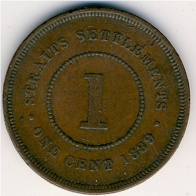 Стрейтс-Сетлментс, 1 цент (1889 г.)