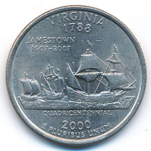 USA, Quarter dollar, 2000