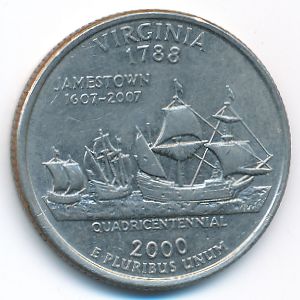 USA, Quarter dollar, 2000