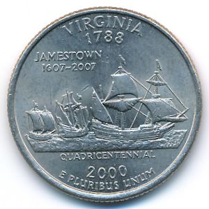 USA, Quarter dollar, 2000