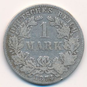 Германия, 1 марка (1874 г.)