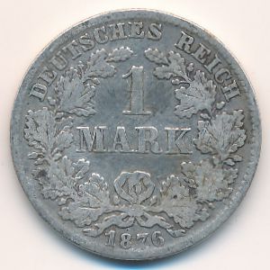 Germany, 1 mark, 1876