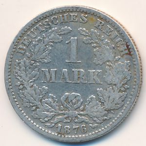 Germany, 1 mark, 1876