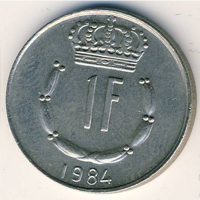 Luxemburg, 1 franc, 1965–1984