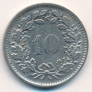 Switzerland, 10 rappen, 1970