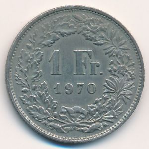 Швейцария, 1 франк (1970 г.)