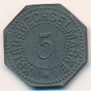 Бергедорф., 5 пфеннигов (1917 г.)