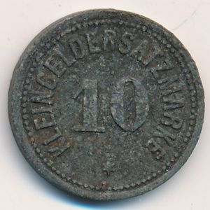 Дармштадт., 10 пфеннигов (1919 г.)