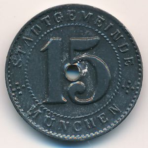 Мюнхен., 15 пфеннигов (1918 г.)