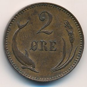 Дания, 2 эре (1891 г.)