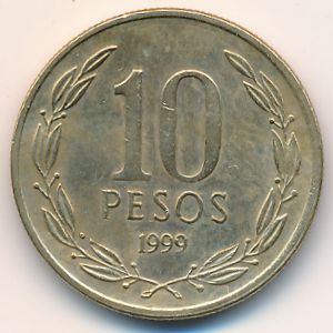 Чили, 10 песо (1999 г.)