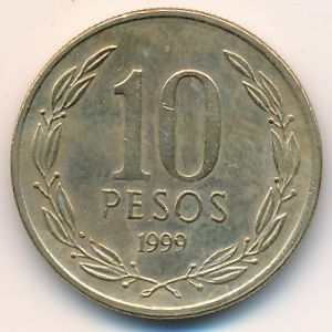 Chile, 10 pesos, 1999