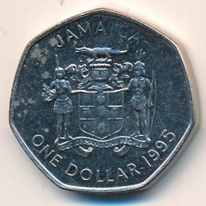 Jamaica, 1 dollar, 1995