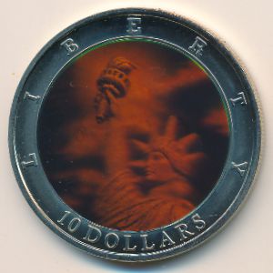 Либерия, 10 долларов (2002 г.)