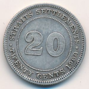 Стрейтс-Сетлментс, 20 центов (1900 г.)