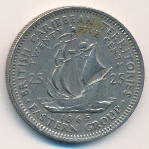 East Caribbean States, 25 cents, 1965
