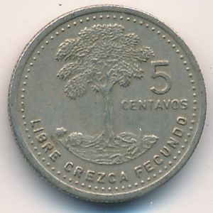 Гватемала, 5 сентаво (1987 г.)
