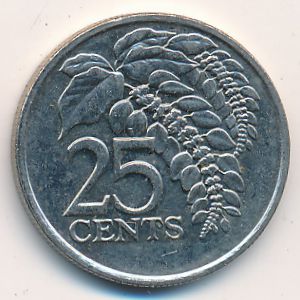 Тринидад и Тобаго, 25 центов (1997 г.)